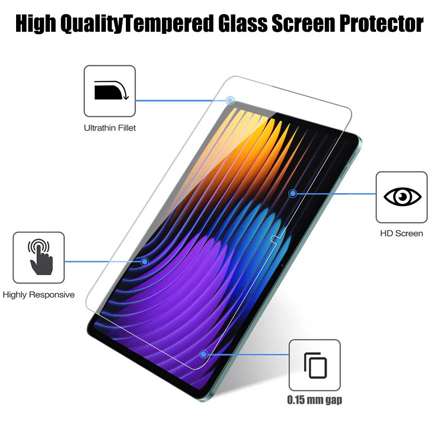 Tempered Glass Film for Xiaomi Poco Pad M1 2025 HD Clear Anti Scratch Screen Protector Camera Film For Redmi Pad 2 Peo 12.1 2025