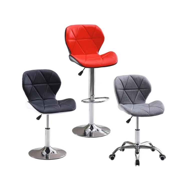 2023 BEST Popular PU Leather Adjustable Bar Stools with Back Set