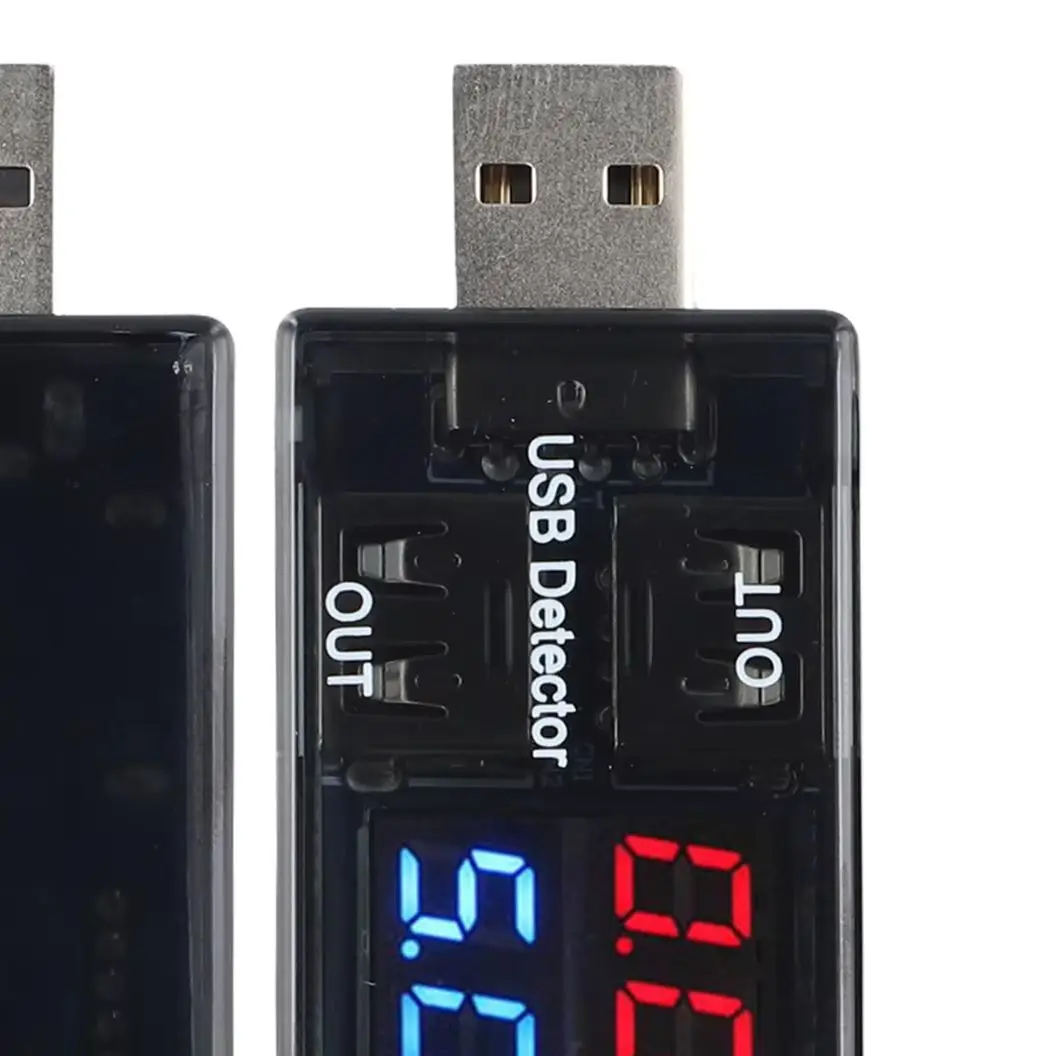 2PCS USB Ammeter Voltmeter LCD Dual Display Current Voltage Tester Meter For Phone For Charger Power Bank Cable Quality Detectio