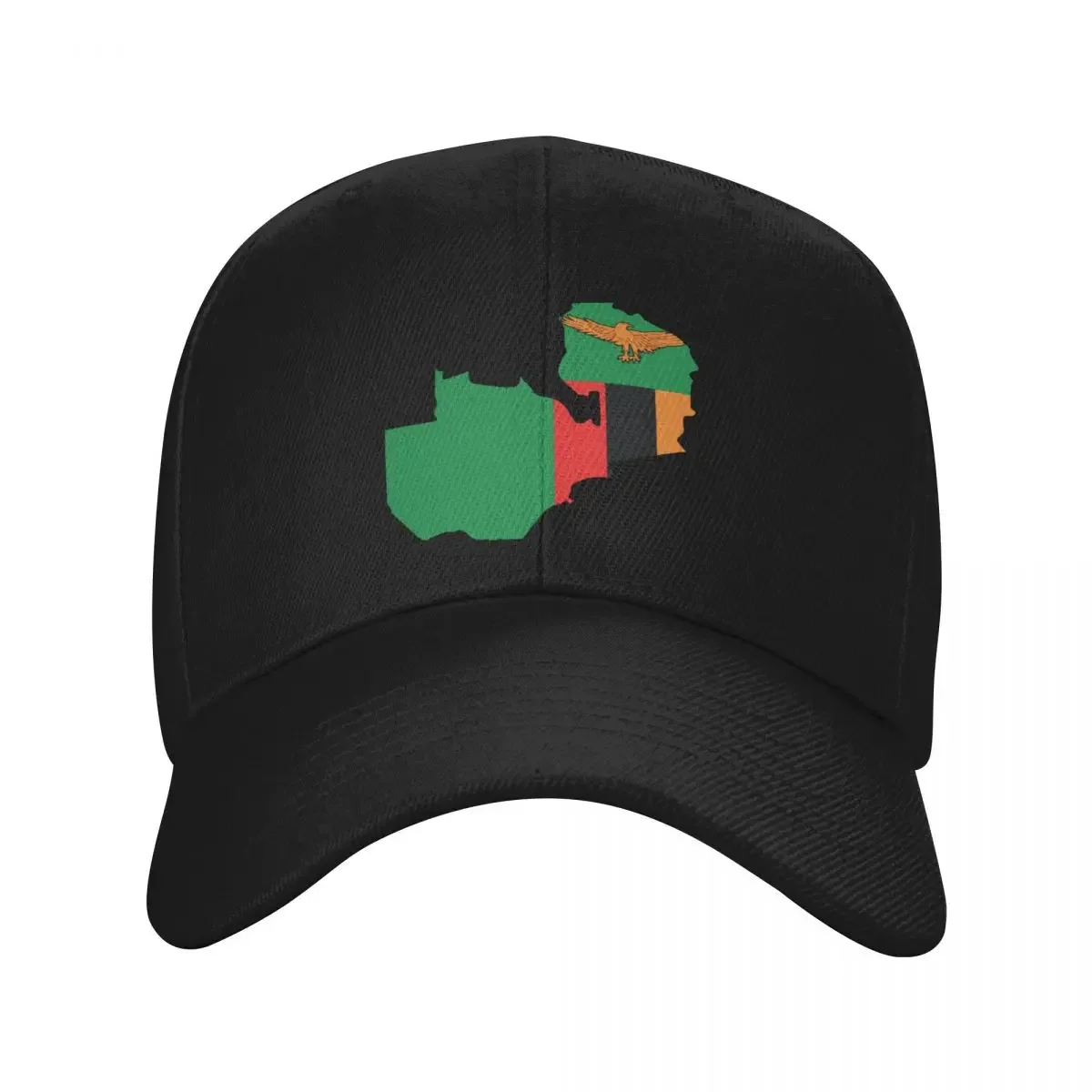 Zambia Flag In The Country Map Baseball Cap Military Cap Man Luxury Hat Hat Baseball Cap Luxury Man Hat Mens Tennis Women's