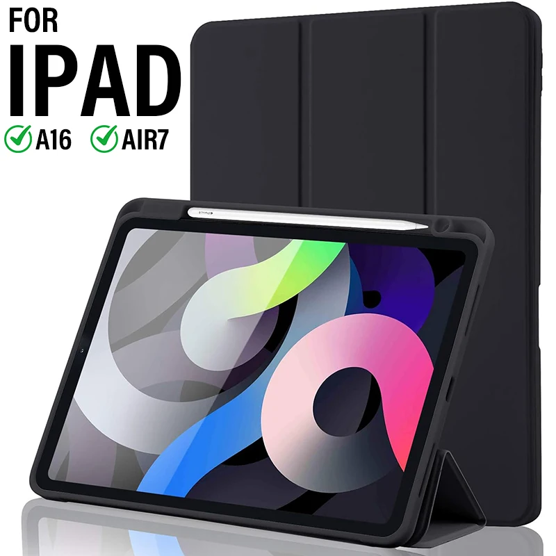 

For Apple iPad A16 Air 7 11inch 13inch 2025 Tablet Magnetic Protective Case with Pencil Slot Holder Shockproof Protection Cover