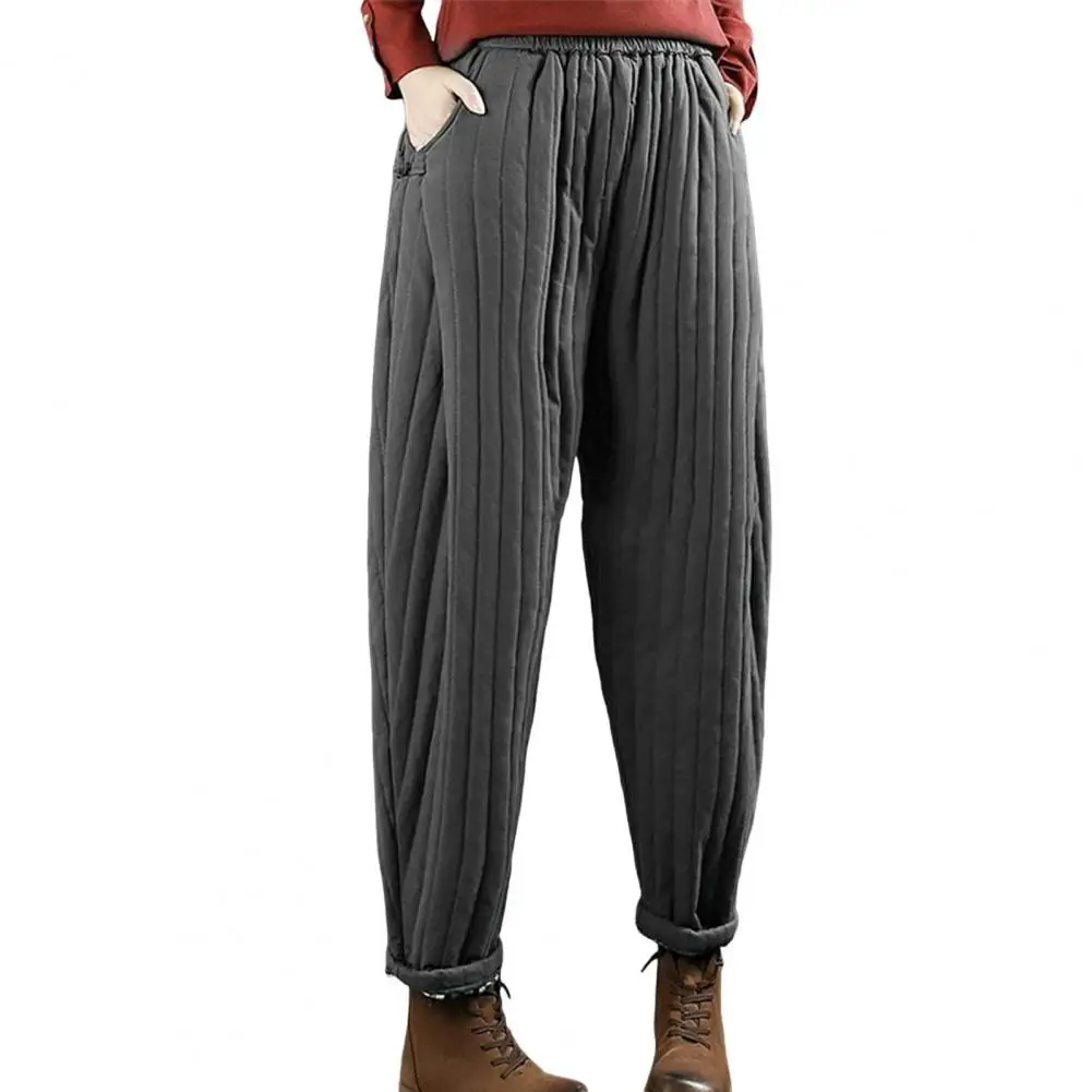 Women Pants Solid Color Trousers Comfortable Women's High Waist Sweatpants with Pockets Loose Fit Trousers for Everyday Wear