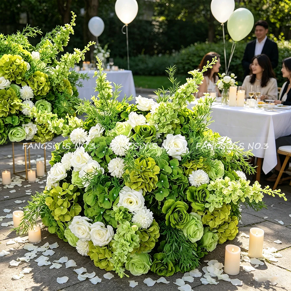 

Искусственные цветы: гортензии и розы, 70/50/30 см, зеленые, для декора фона, подвесные, для оформления дорожек, цветочные шары, реквизит для свадеб и вечеринок