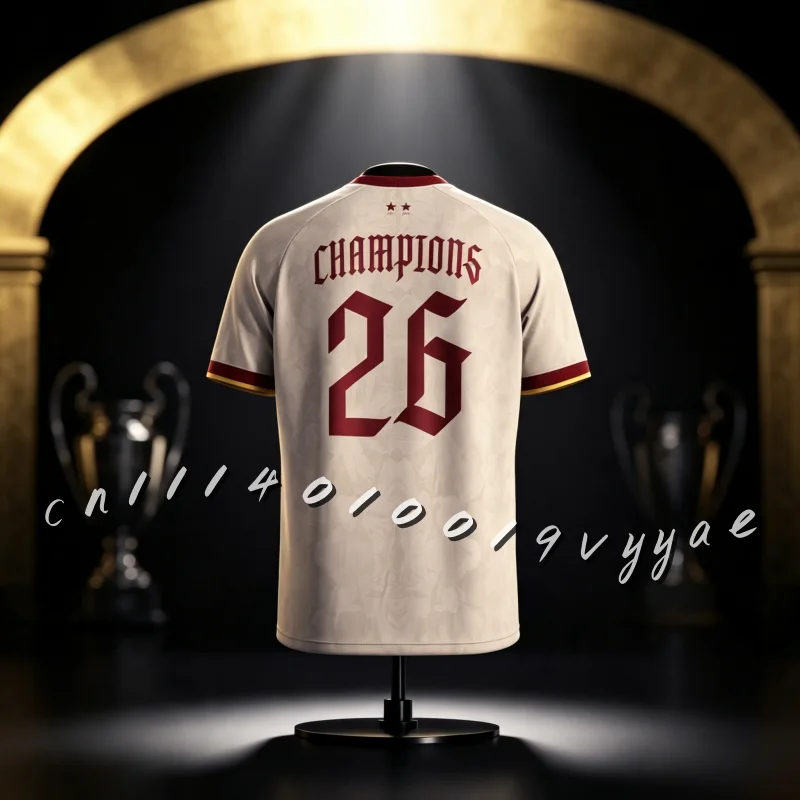 2026 Two Stars Spain Champion Football Jersey Men Summer Sports Training T Shirt Breathable Quick Drying Cheap Family Kids Tees