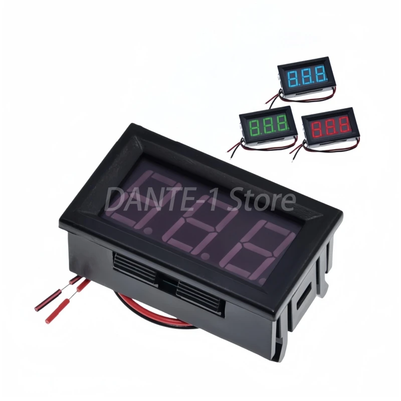 Two-wire DC voltmeter 0.56-inch LED digital voltmeter DC4.5V-30.0V reverse polarity protection