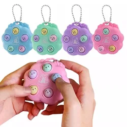 Fun Whack A Mole Keychains Decompression Fidget Toys Children Toys For Kids Simple Dimples Portable Fingertip Antistress Toys