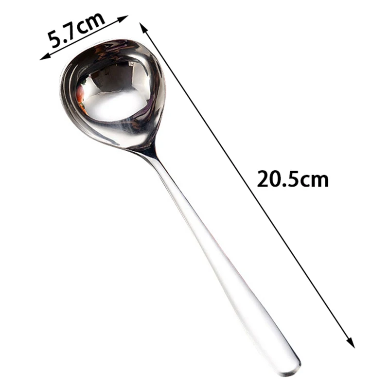 5.7*20.5cm Stainless Steel Spoon Thicken Long Handle Soup Spoons For Hot Pot Scoops Home Kitchen Tableware Cooking Utensils