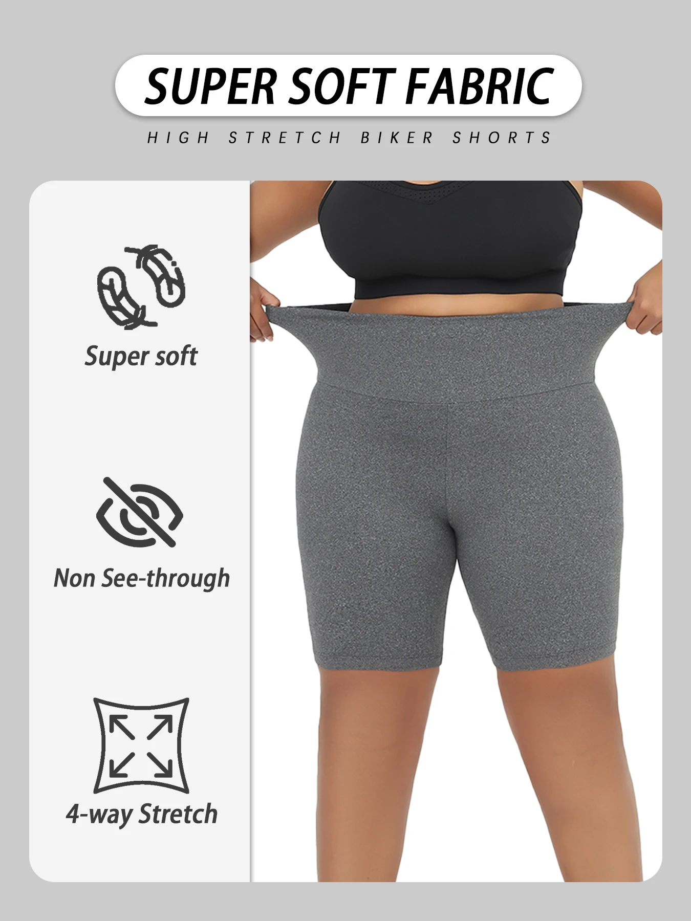 Shorts Deportivos Mujer Talla Grande Yoga - usage example