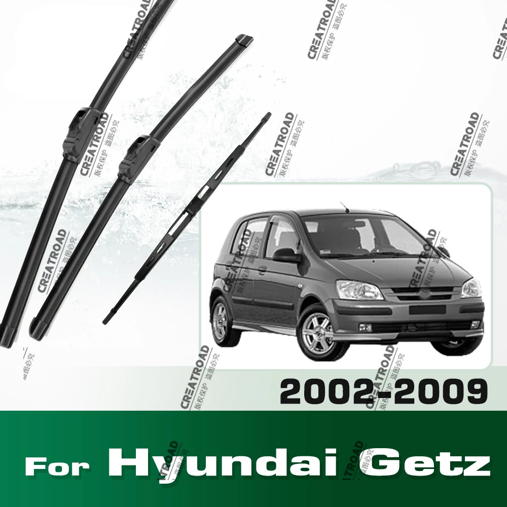 For Hyundai Getz 2002-2009 2003 2004 2005 2006 Wiper Front & Rear Wiper Blades Windshield Windscreen Window Brushes 22