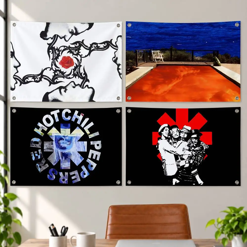 Rock Band Red Hot Chili Peppers Aesthetic Wall Tapestry Flag Printed Wall Hanging Living Room Party Outdoor Decor