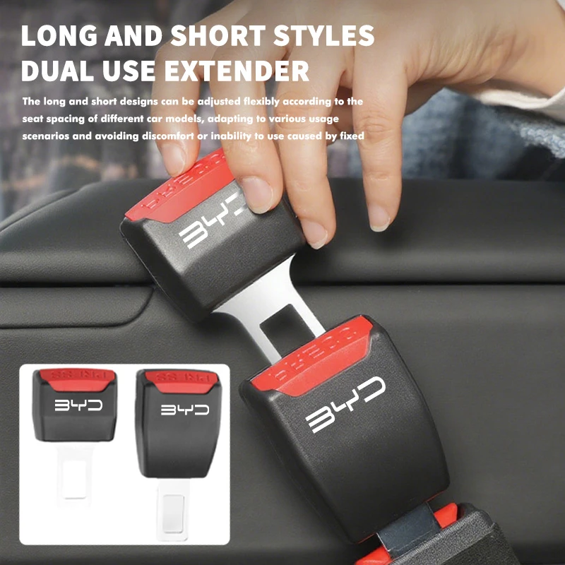 Extensor de Cinto de Segurança para Carro, Fecho de Segurança, Acessórios Automotivos para BYD F3 E6 Yuan Plus Atto F0 G3 I3 Ea1 Song Max Tang F3