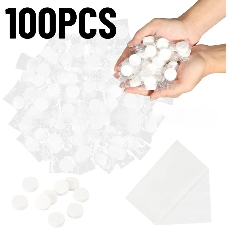 

100/50PCS Disposable Portable Compressed Towel Individually Packaged for Travel Cleaning Soft Comfortable Disposable Towel