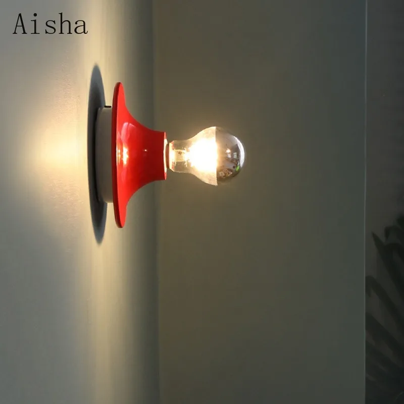 Nordic Vintage Small Wall Light Nostalgic Vintage Middle Aged Living Room Bedroom Ins Corridor Colorful Wall Sconces