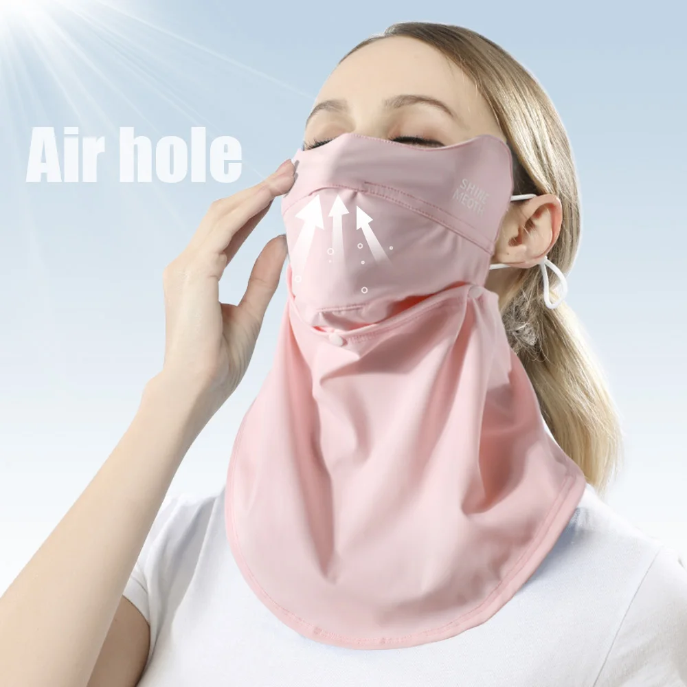 Bandana d'été en soie glacée pour femmes, Protection UV pour Sports de plein air, couvre-visage pour les yeux, randonnée, chasse, cyclisme, écharpe respirante