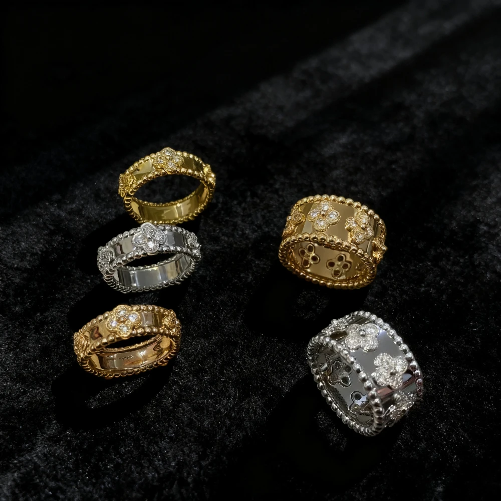 

2025 New Elegant accessories New Hot Zircon Kaleidoscope Lucky Ring for Women, Stylish, Party Favor