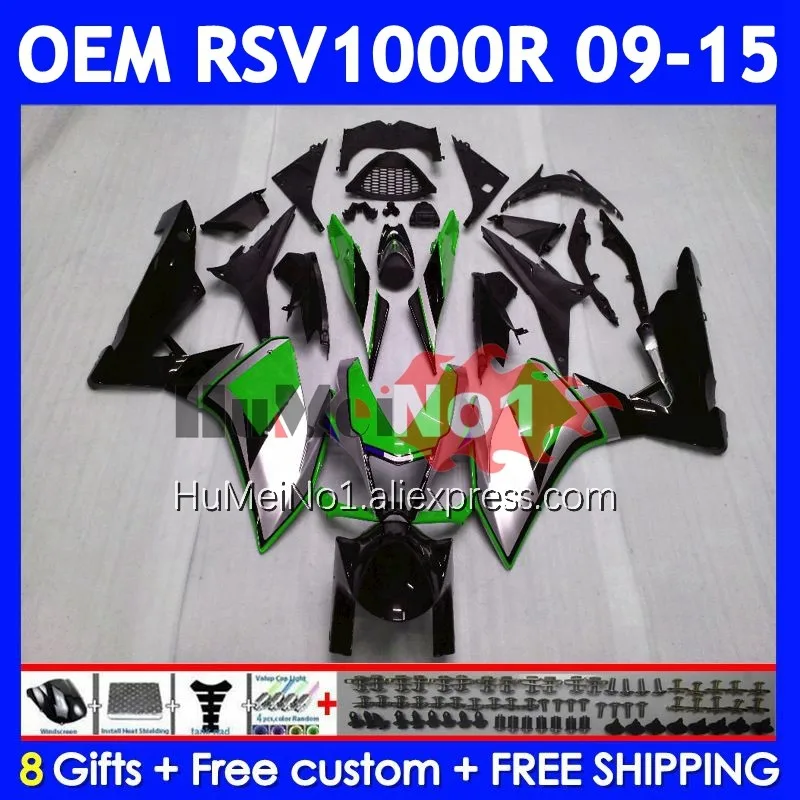 Injection For Aprilia RSV 1000 R 1000R RSV1000RR 315No.102 RSV1000 Green black 09 11 12 13 15 2009 2010 2012 2013 2015 Fairings