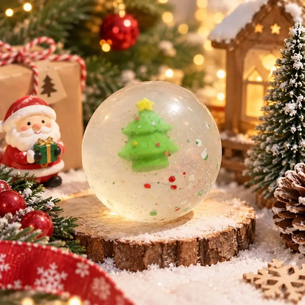 Soft TPR Christmas Snowman Squeeze Toy Christmas Tree Santa Claus Santa Claus Squishy Toys Transparent Kneading