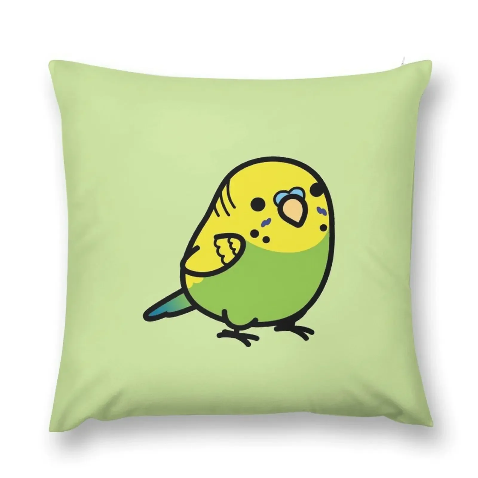 Chubby Green Budgie Male Throw Pillow Sofa Cushion Cushion Covers For Living Room New year Luxury Pillow Cover pillow