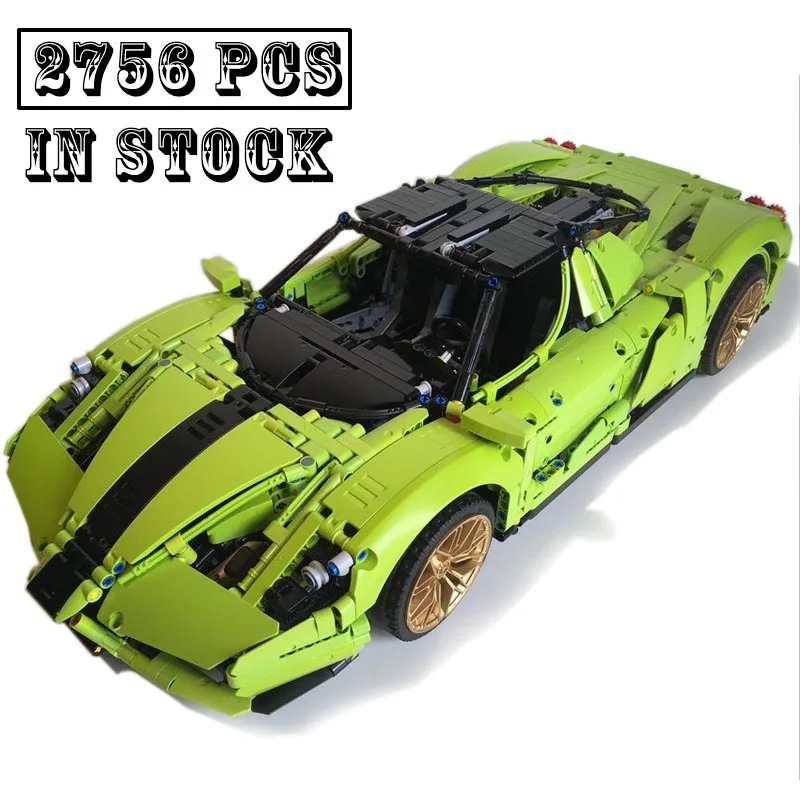 NEW 1:8 Scale Enzo 2756PCS Fit technologys Building Block Hypercar Super Racing Car Assembly Toys Model Boy Birthday Gifts