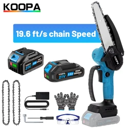 Koopa Tool Handheld Mini Chain Saw 6-inch, Cordless Portable Electric Chain Saw for Wood Cutting, Gardening Pruning