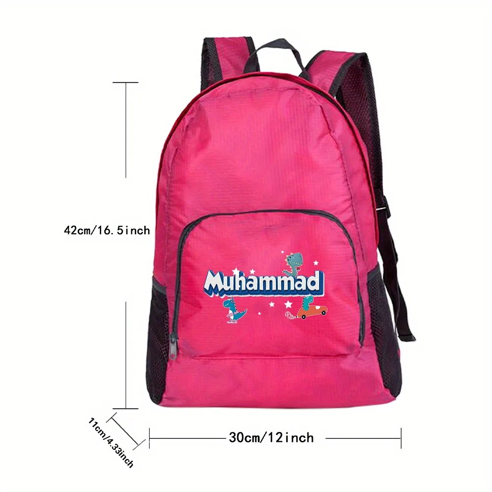 Personalized Customized Foldable Backpack with Casual and Lightweight Design for Men's and Women's Sports Bags