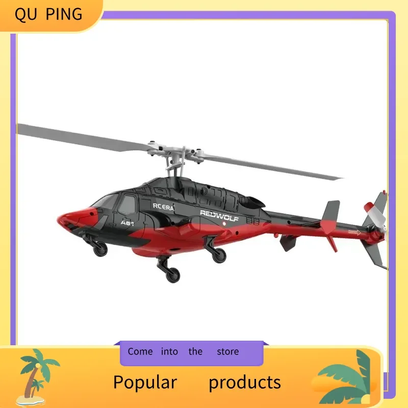 Rhsky A61 Elicottero telecomandato Giocattolo per bambini Regalo Piccolo lupo volante Simulazione senza pilota di combattimento a quattro vie ad altezza fissa