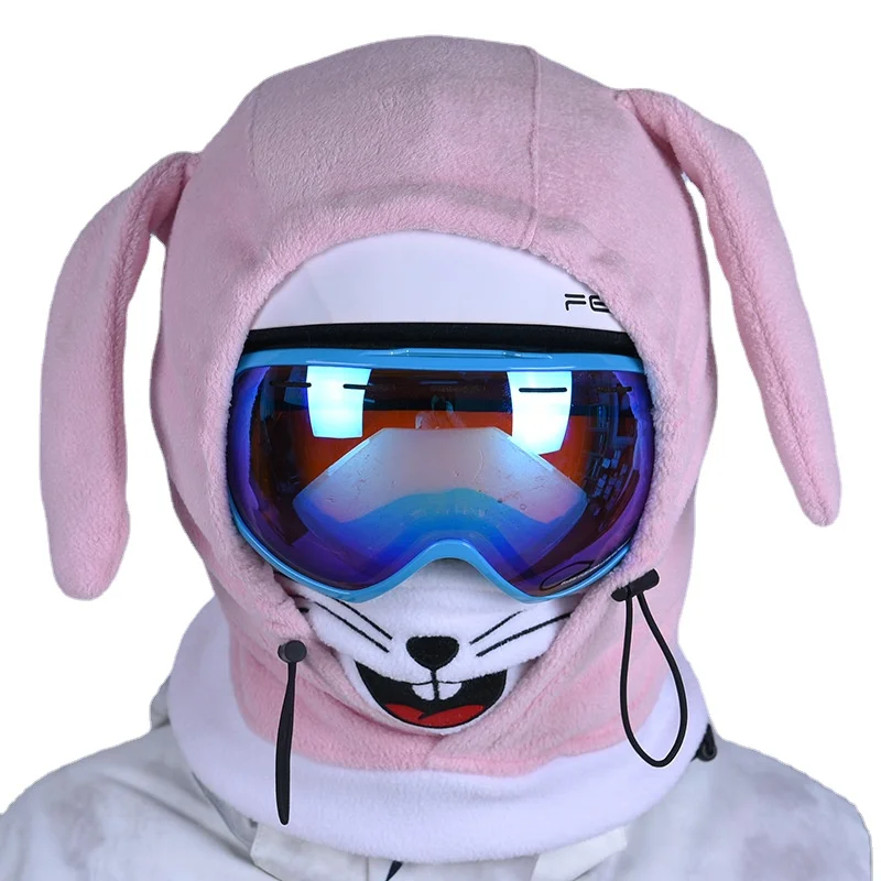 Ski Head Cover Warm Head Warmer Face Shield Skiing and Snowboarding Hat Cartoon Snow Country Skiing Wear Face Mask Equipment