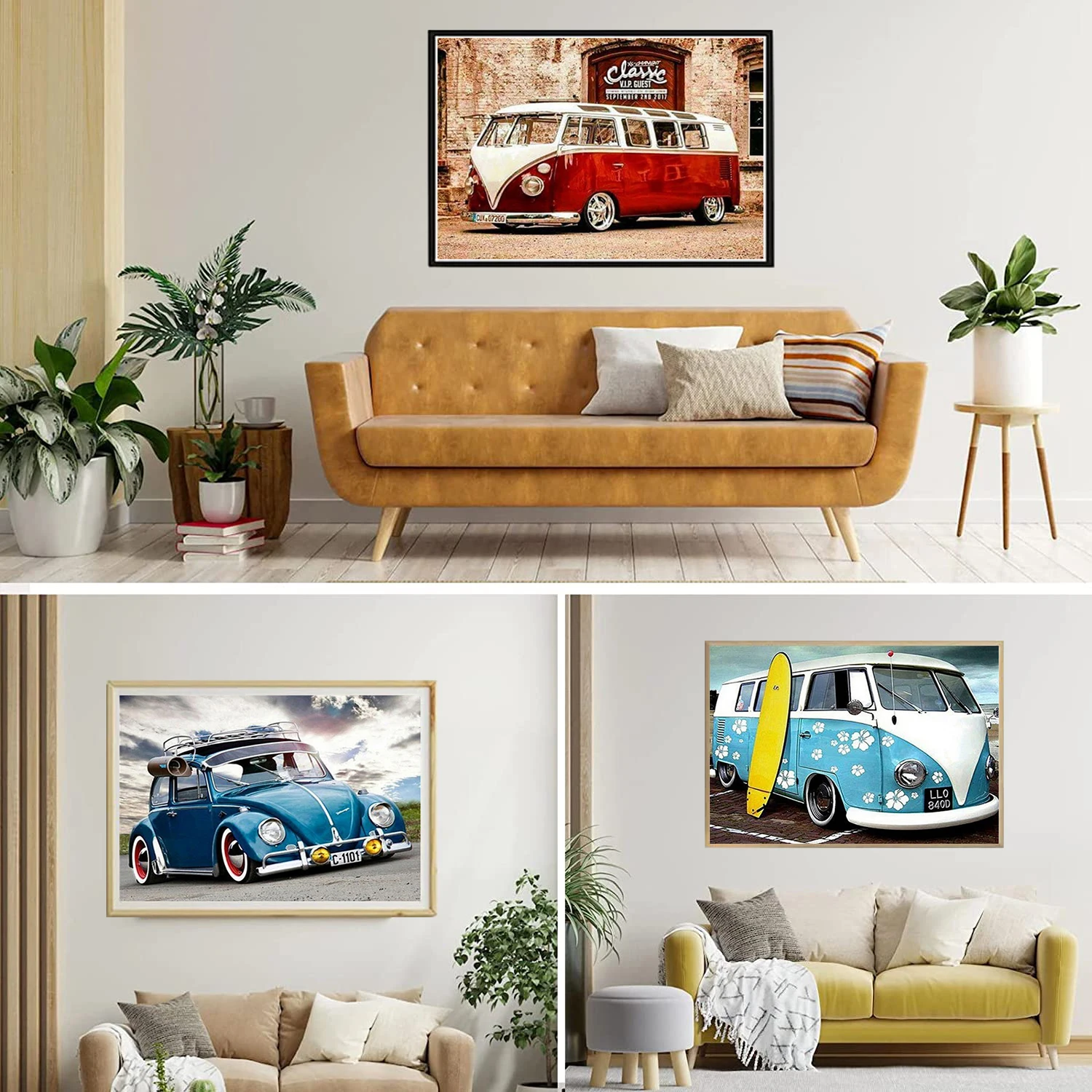 Classic Car 5D Diamond Painting credenza diamante ricamo fai da te trapano completo strass Craft Wall Art Home Decor Gift