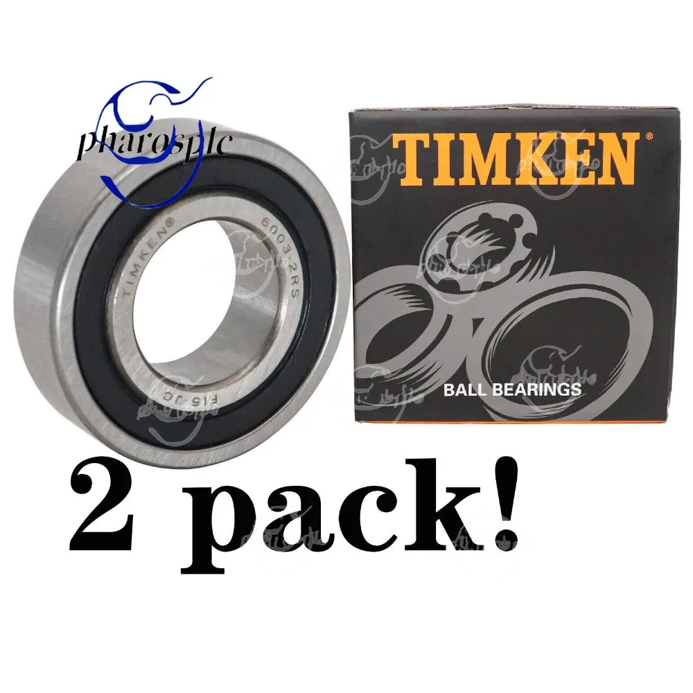 （2PACK） TIMKEN 6003-2RS 17X35X10MM Double Rubber Sealed Bearings Same