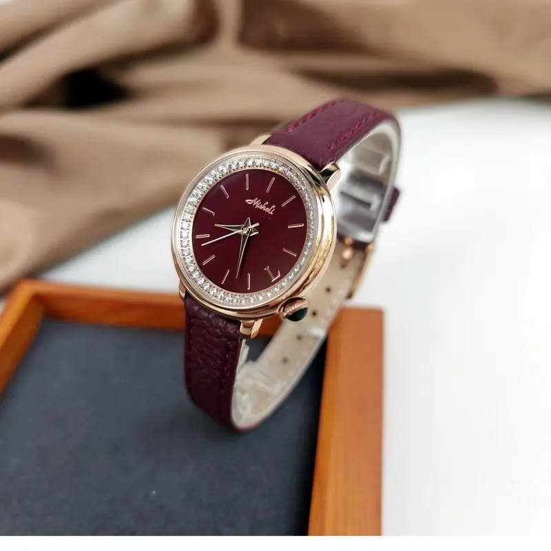 New Red, High-End, Stylish, And Minimalist Design Series Women'S Watch, A Perfect New Year'S Gift. Exquisite Ladies' Wristwatch.