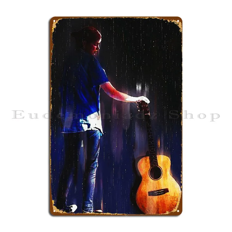 Ellie And Guitar Alone Metal Sign Designing Garage Personalized Printing Wall Plaque Tin Sign Poster