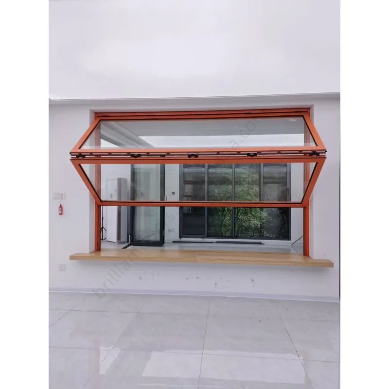 Customization High Quality Aluminum Folding Windows for Home & Office Soundproof & Weatherproof for Villas Finished Vertical Ope