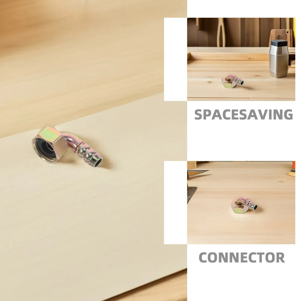 2Pcs Gas Stove Elbow Connector Universal 4-Point Internal Thread Stove Fitting for Tight Spaces High-Density Metal Gas Pipe