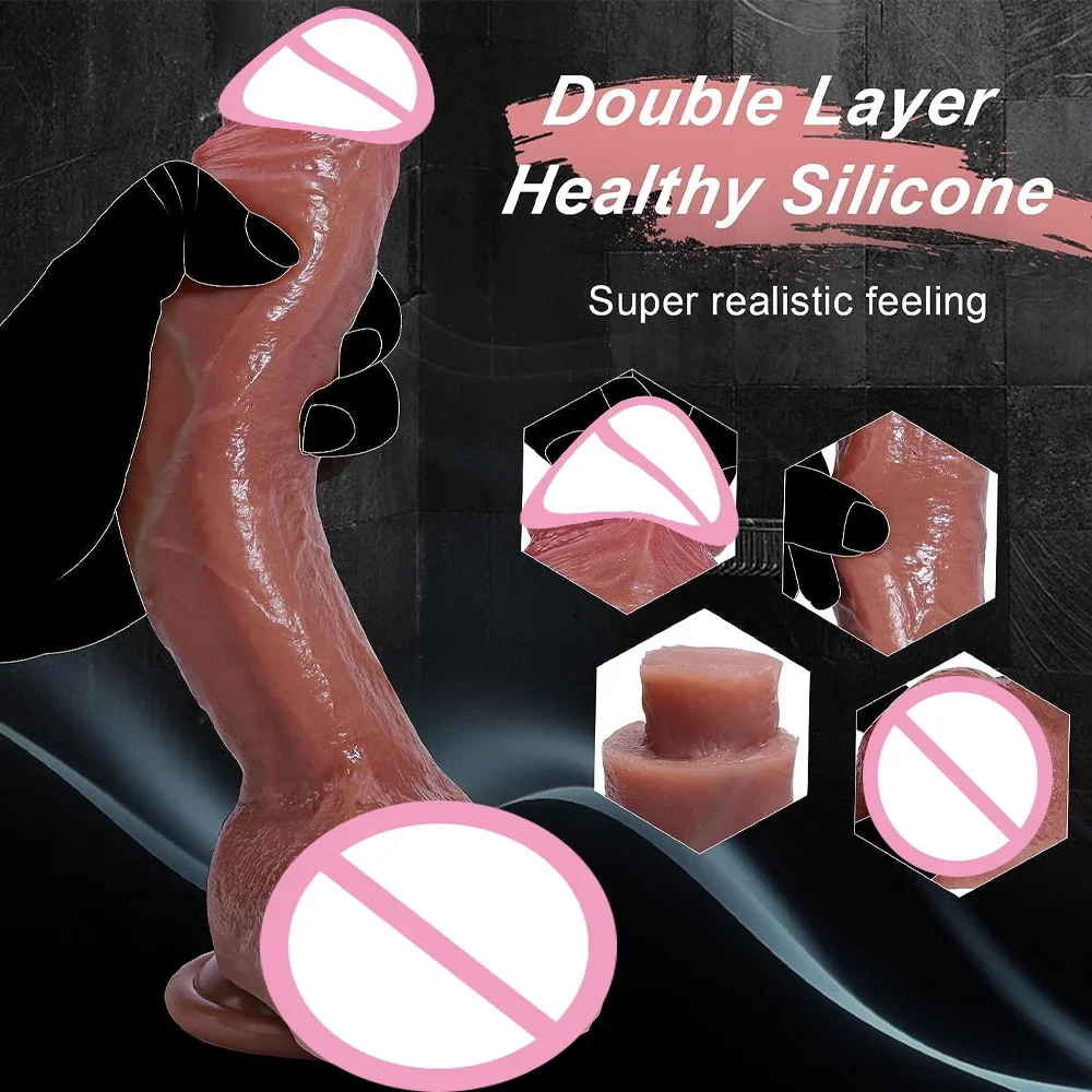 Cheap Real Skin Silicone Big Huge Dildo Realistic Suction Cup Dick Male Artificial Rubber Penis Anal Sex Toys For Women Cock