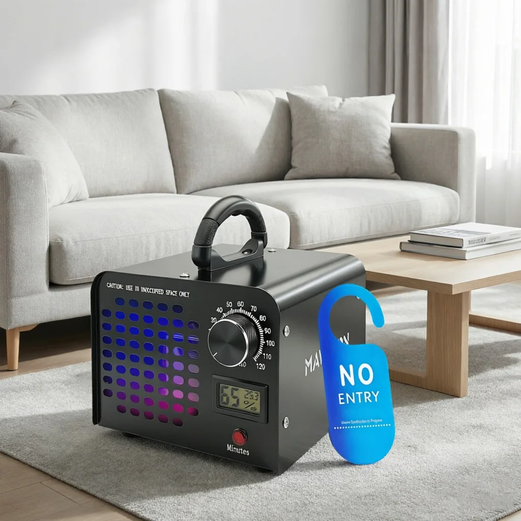 Generador de ozono con pantalla digital, purificador de aire portátil, esterilizador, para desodorización y desinfección del hogar, el coche y la habitación