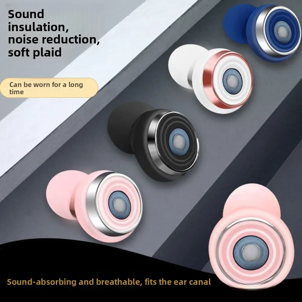 Soft In-Ear Noise Reduction Earplugs Reusable Soundproof Ear Plugs Sleeping Working Studying Noise Blocking Hearing Protection