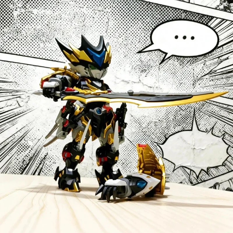 

Original Mecha MNPQ-XH04 Black Dragon Alloy Skeleton Assembly Model Action Figures Partial Pre-Painted Q-Version Toy Decor Gift