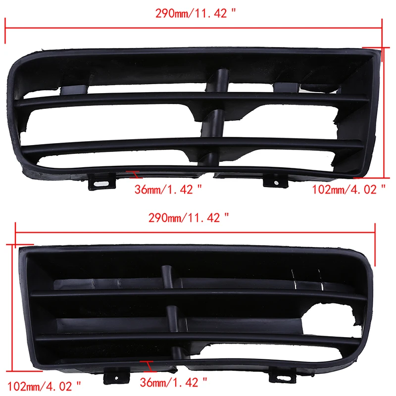 For VW Golf/Variant/4 Motion 1998-2002 2003 2004 2005 2006 Car Front Lower Side Bumper Fog Light Grille Covers Air Guide Grills