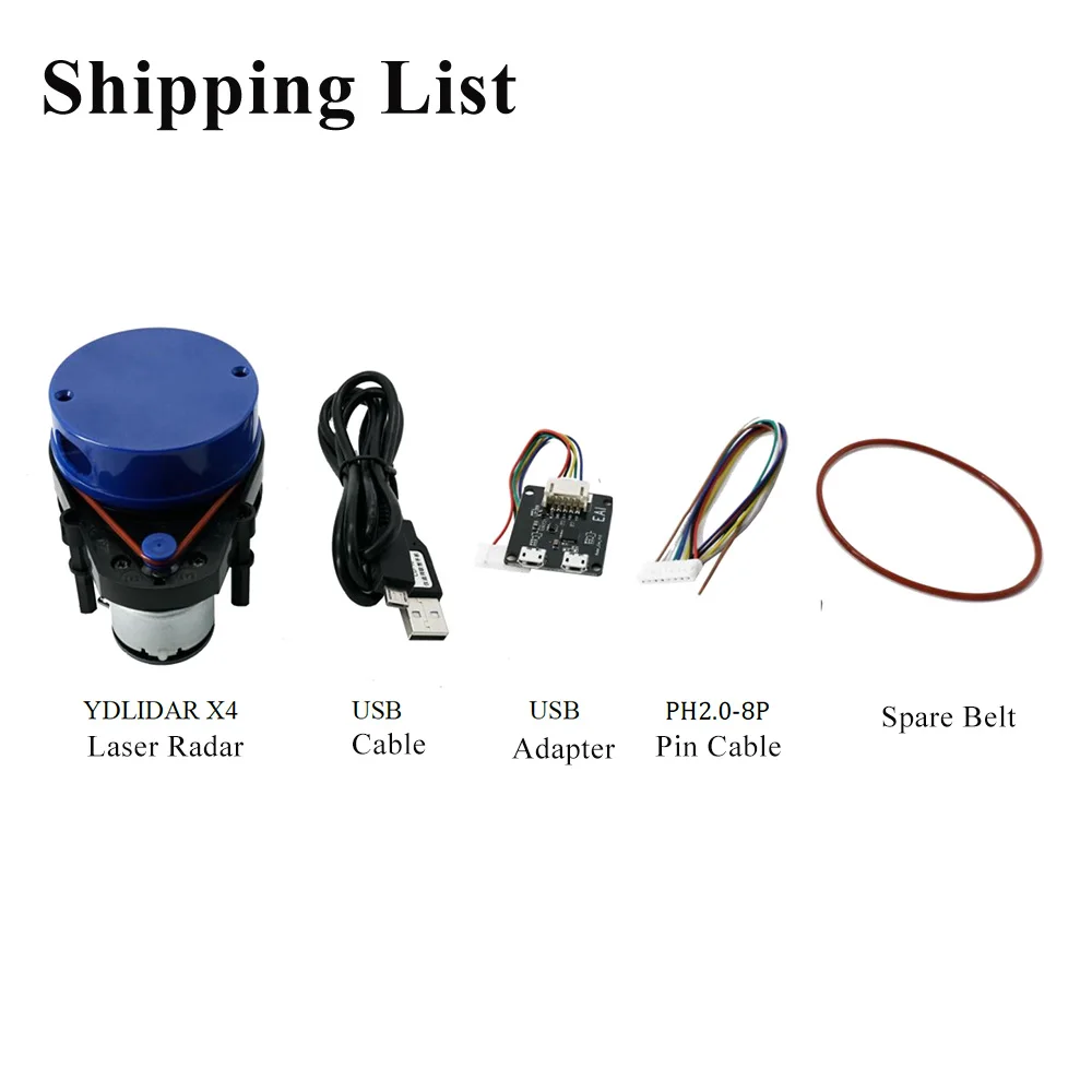 LIDAR-053 EAI YDLIDAR X4 LIDAR 레이저 레이더 스캐너 거리 측정 센서 모듈 10m 5k 거리 측정 주파수 EAI YDLIDAR-X4