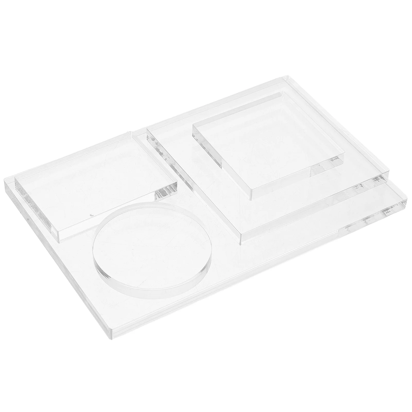 

5Pcs Stamp Handles Transparent Acrylic Blocks Precise Silicone Stamp Positioning for Scrapbooking Card Making DIY Crafting Tools