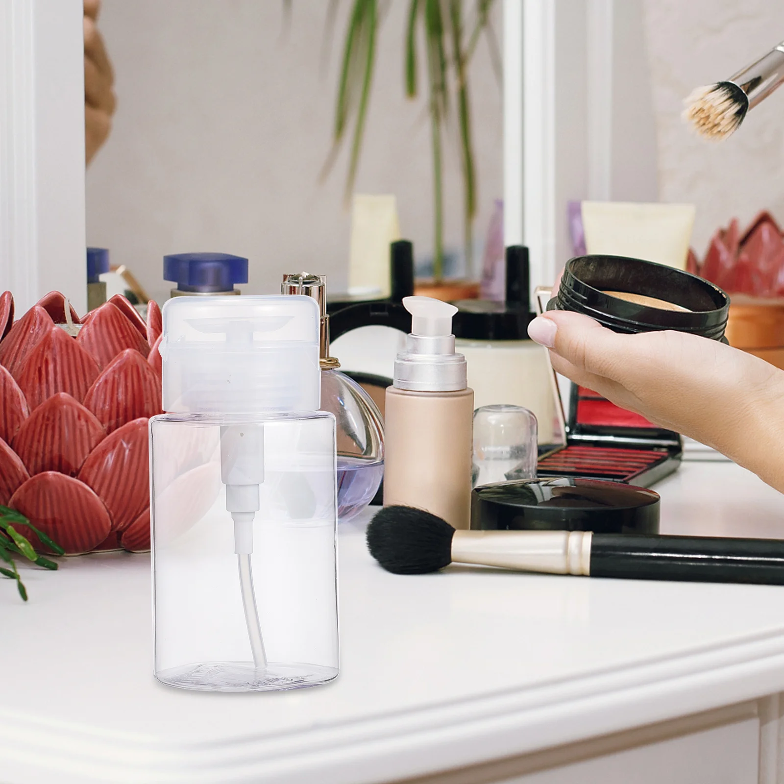 3 قطعة زجاجة الصحافة زجاجة بلاستيكية فارغة السائل لصابون اليد غسول إعادة الملء مانعة للتسرب المحمولة البخاخ الصغير صالون الأظافر أداة