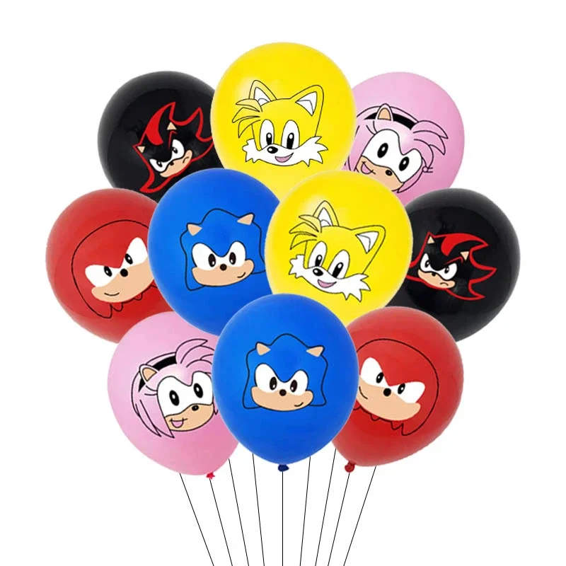 10PCS Cartoon ultimate flash sonic latex balloon sonic the hedgehog birthday party decoration kid party halloween christmas ball