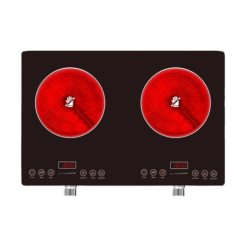 

Factory Wholesale Price Portable Hob Built in Double burner Electric 3600w Powered Infrared Induction Cooker
