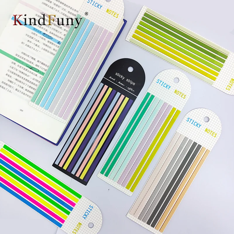 

KindFuny 1280 Sheets Rainbow Color Index Memo Pad Sticky Notes Paper Sticker Notepad Bookmark School Supplies Kawaii Stationery