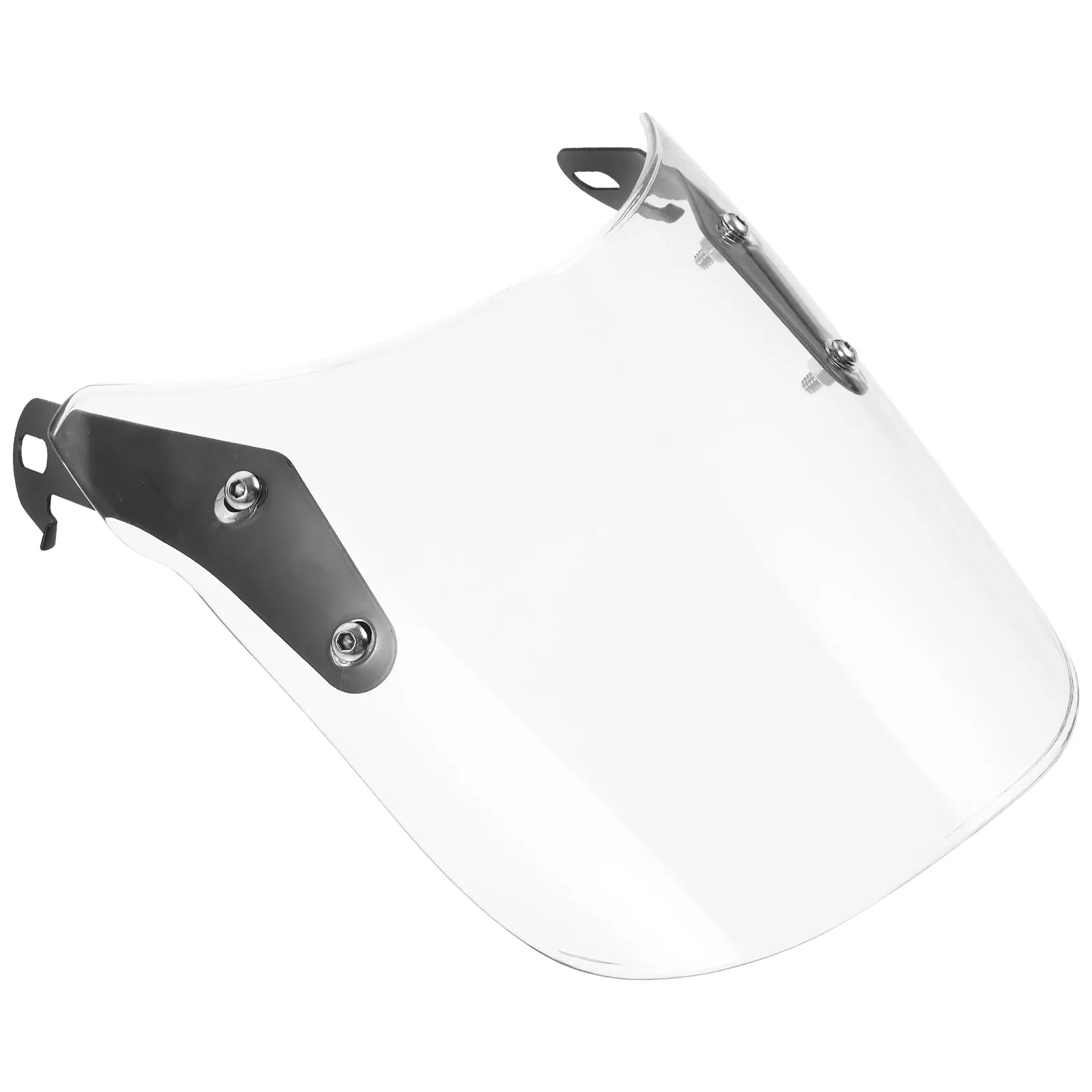 

Universal Motorcycle Windshield Vintage Style Clear PC Deflector Extension Heightened Durable Metal Frame Easy Install