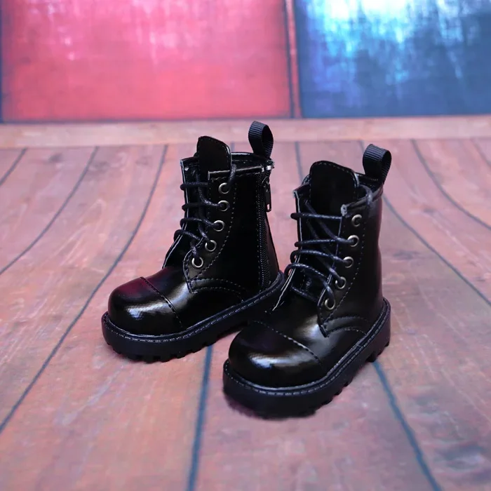 （Customize 30 Days） 1/3 1/4 uncle Doll shoes BJD/SD doll black leather Strap ankle boots shoes（1point）