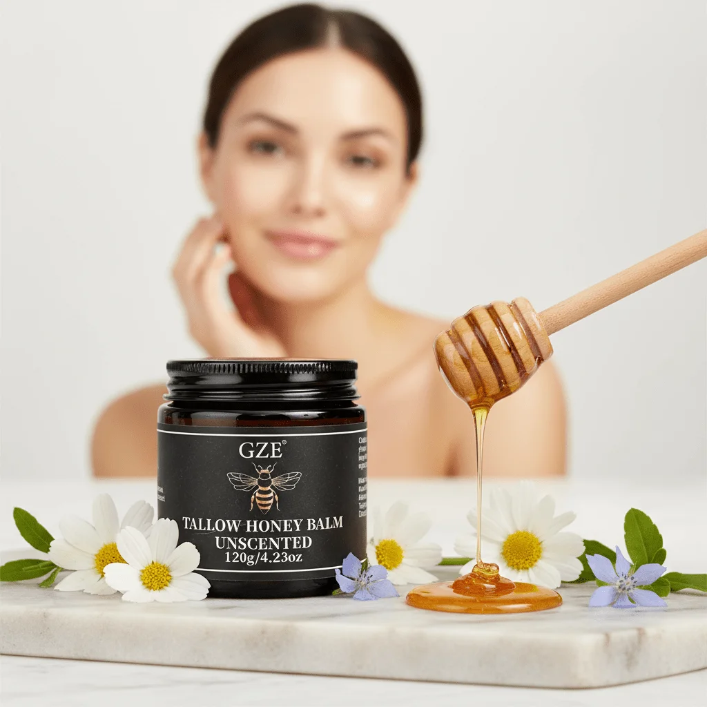 

Viral Beef Tallow Balm for Skin - GZE Grass-Fed, Natural Skincare, Face, Hand, Body Balm with Olive Oil, For Men & Women