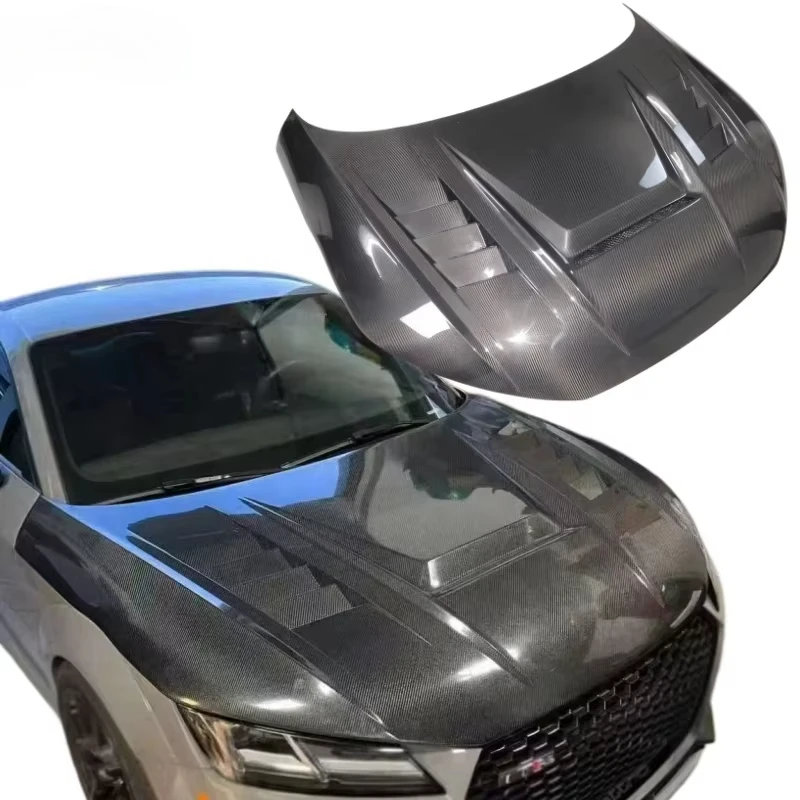AR Carbon Fiber Car Engine Cover Bonnet Auto Hood Suitable for Audi TT MK3 8S 2015-2019 Aerodynamic Auto Parts Car Accessories