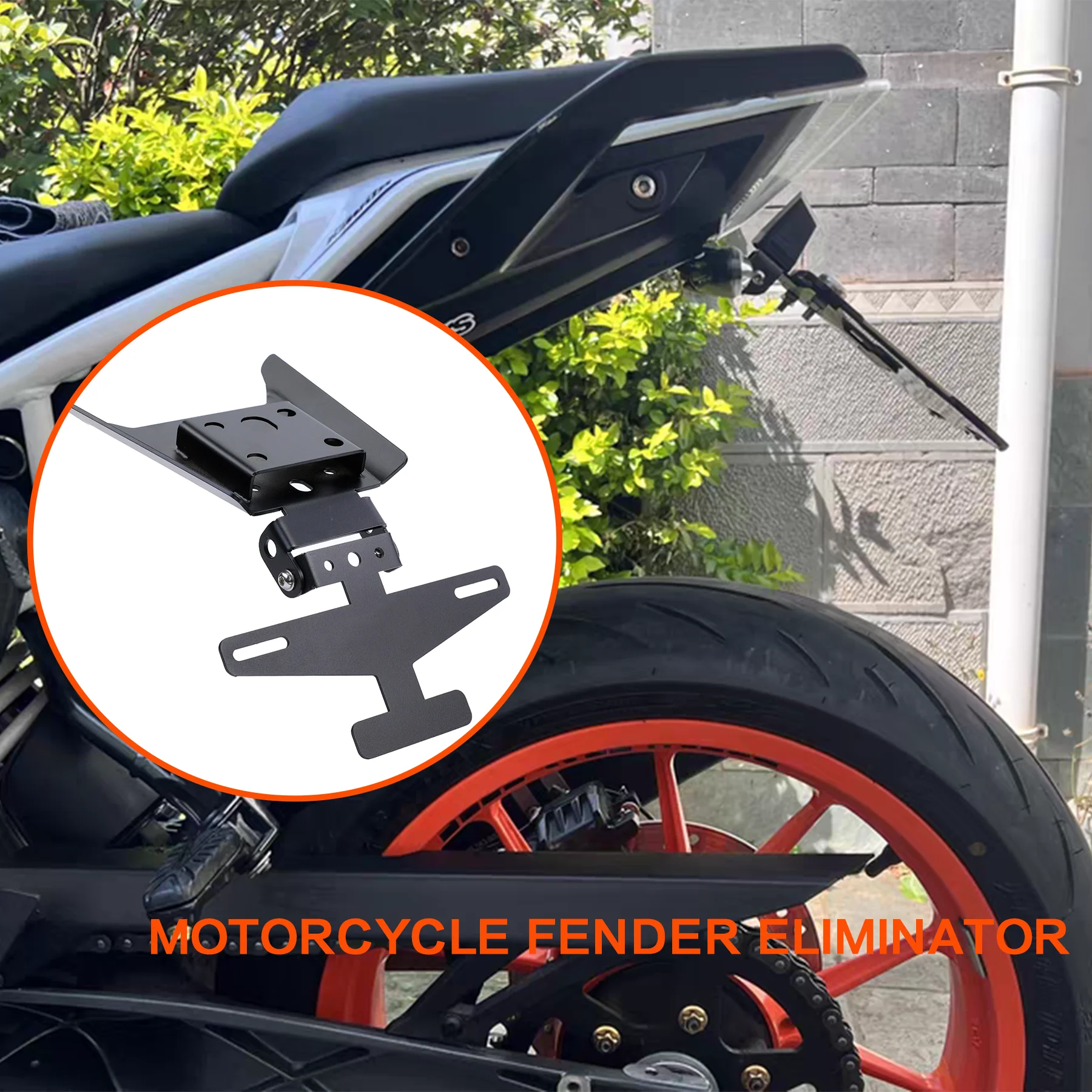 

Motorcycle Tail Tidy Fender Eliminator kit License Plate Frame Holder Bracket Adjustable Angle For DUKE 250 390 Duke250 Duke390