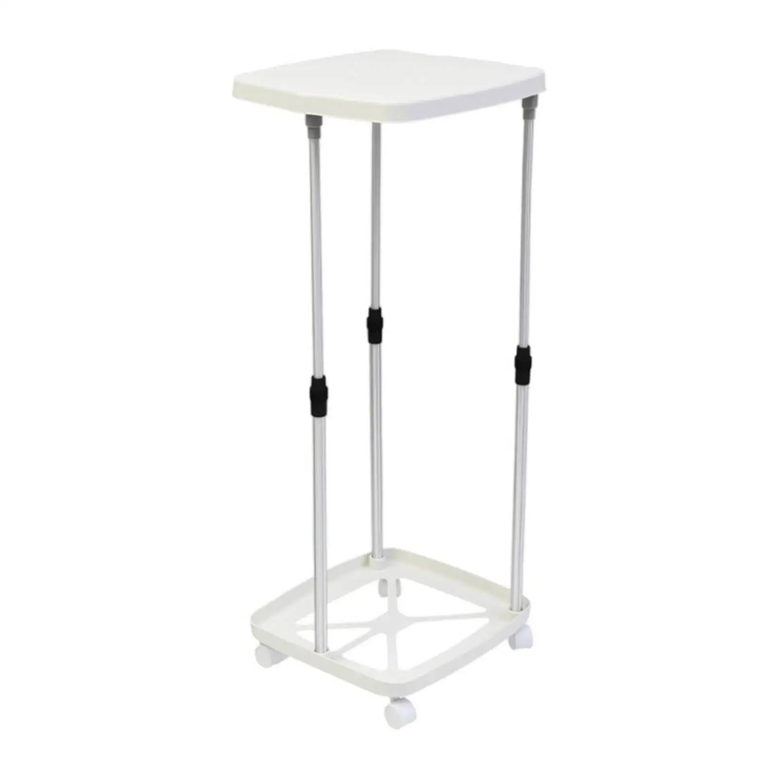 Mobile Garbage Bag Holder Rack Outdoor Trash Stand Adjustable Height for Recycling Waste Bin